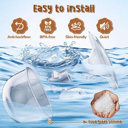 OTEEIDA MY-376 3 &9 24mm 2 Pack Hands Free Breast Pump Wearable - Strong Suction & Low Noise Wearable Breastfeeding
