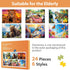 Biarek 6 Packs 24 6 Piece Puzzle for Seniors, Alzheimer's & Dementia Activities, Easy Puzzle Alzheimer's Game, Storage