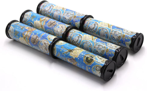 3 Pack Magic Kaleidoscope Toy for Kids Adults 3D Mirror Lens Kaleidoscope Party Favors (Blue)