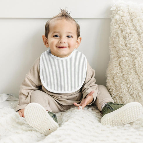 Konssy Muslin Baby Bibs 8 Pack - Baby Bandana Drool Bibs Cotton for Unisex Boys and Girls, 8 Solid Colors