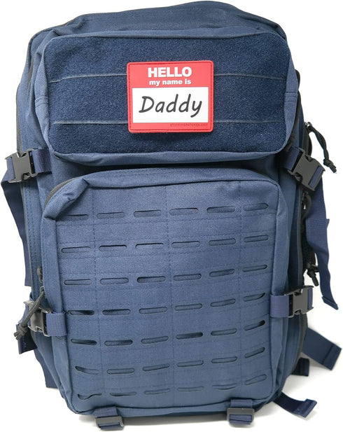 Funny Daddy Tactical Patch - 'Hello My Name is Daddy' for Diaper Bags