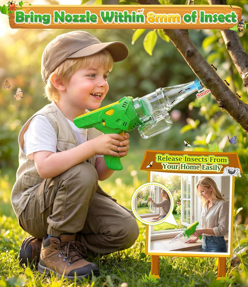 3-12, Bug Catcher for Kids Bug Vacuum Bugs Catching Release Kit, Magnifying Glass Bug Collector Butterfly Net Bugs