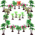 OrgMemory Upgrade Trees Cake Decorations, 19pcs Model Trees with Bases, Ho Scale Diorama Supplies