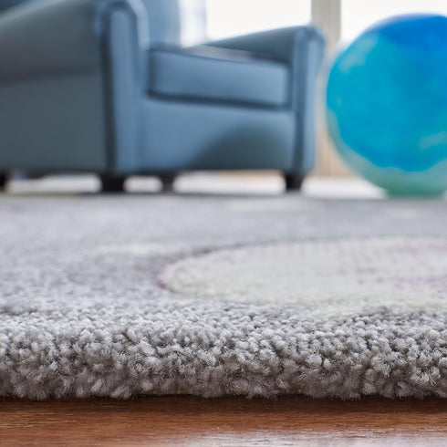 2'3" 4', (CRK103F) SAFAVIEH Carousel Kids Collection Accent Rug - x Grey & Lavender, Non-Shedding & Easy Care, Ideal