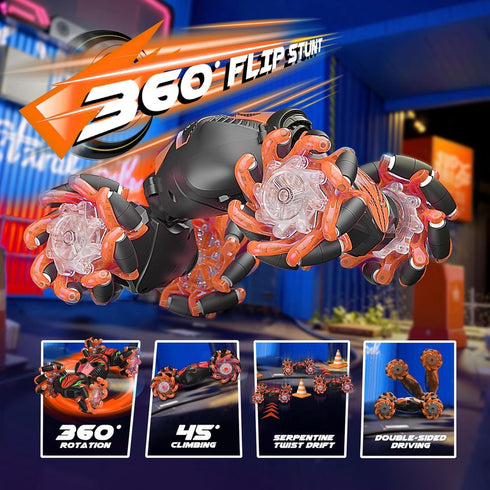 Kidstinct 1:16 4WD 360 8-12 8 9 10 11 12 Gesture Sensing RC Stunt Car, Hand Controlled Remote Control Twist Cars