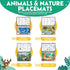 Tot Talk Mountain Animals Educational Placemat for Kids – Durable, Double-Sided, Waterproof, Wipeable, 17.5” x 11.5”