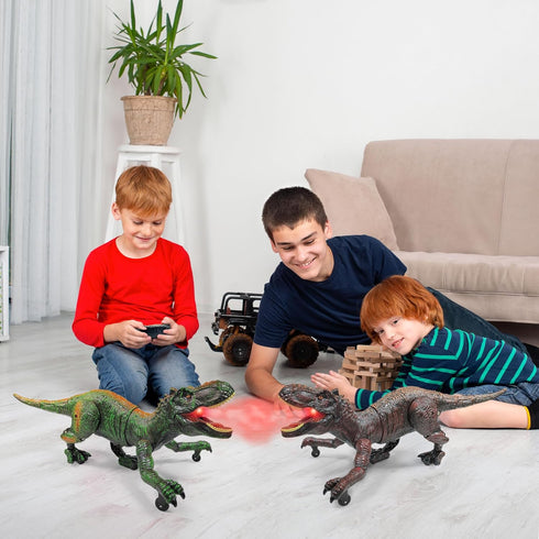 Moskiddo 3-5, 5-7, 8-12, 10-12, 6 7 8 9 10 11 12 Remote Control Dinosaur Toys for Kids Electronic RC T Rex Dino Robot