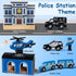 Set Playset SainSmart Jr. Wooden Train - Interactive Police for Kids | Building Toy with Train, Figures & Accessories |