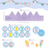 BONNYCO Mermaid Birthday Crown with Interchangeable Numbers from 0 to 9 & Themed Figures First Birthday Gifts for Girls, Birthday Hat, 1st Birthday Crown Girl | Mermaid Crown for Girls, Carnival