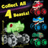 stargo 3 Pack Monster Truck Toy - Motion Activated Light-Up Cars for Toddlers Bull, Shark, Glow in the dark Skull Pull