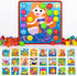 Geekper 96 PCS Button Art Toys for Toddlers, Color Matching Mosaic Pegboard Early Learning Educational Toys for Kids
