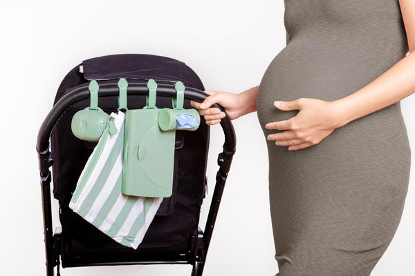 Ubbi On-the-Go Diapering Gift Set, Includes Changing Mat and Bag, Wipes Dispenser,