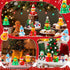 QAUYETM 200Pcs 8 Christmas Mini Ducks Style Miniature Resin Ducks Bulk Xmas Tree Snowman Santa Reindeer Elf Gift Box