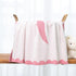 Personalized Name Knit Baby Blanket Custom Woven Bow Design Soft Minimal Comfort Throw for Newborn Infant Toddler