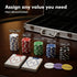 Set 200-pcs 5 HEITOK Texas Hold'em Poker Chip with Aluminum Carrying Case & Professional Weight Chips Plus Poker Dice