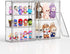 3 2 Pack Tiers Clear Display Case for Figures Collectibles Wall Mounted Hobby Figurine Display Case, Display Box