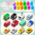 12 JOYIN Pcs Prefilled Easter Eggs with Toys, Plastic Eggs with Alloy Pull Back Cars, Easter Basket Stuffers, Party