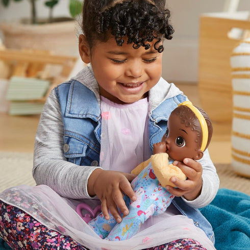 11-Inch 18 Baby Alive Soft n Cute Doll, Black Hair, First Baby Dolls, Washable Soft Toys for Toddlers, Easter Gifts