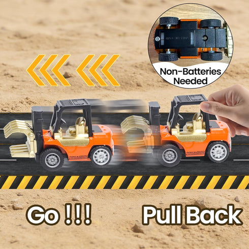 3 4 5 6 Set Oriate Diecast Construction Trucks Toys For Boys Girls Age Years Old, Pull Back Cars For Engineering