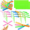 210 Pcs Plastic Flying Helicopter Toys Set, Hand Helicopter Hand Rub Flying Propeller Toys for Kids
