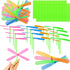210 Pcs Plastic Flying Helicopter Toys Set, Hand Helicopter Hand Rub Flying Propeller Toys for Kids