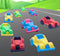 KR. LIF 24 Pcs Puzzle Pull Apart Car Erasers, 3D Mini Cute Erasers for Kids Bulk, Needed Desk Pets for Classroom
