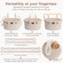 2-Layer Diaper Caddy Hanging Organizer, Detachable Versatile Handles Storage Nursery Hanging Basket for Stroller, Crib