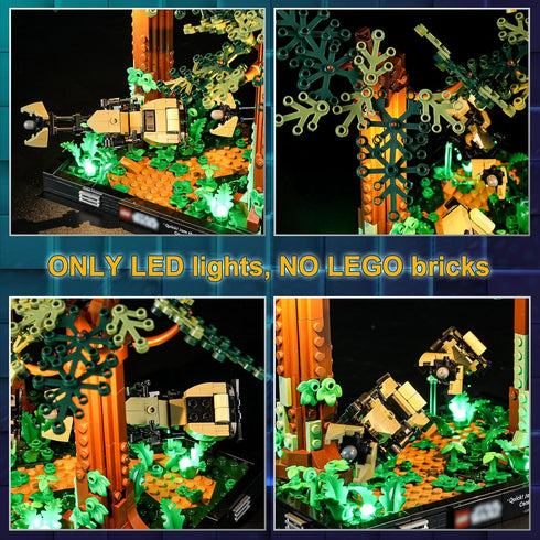 Vaodest LED Light for Lego 75353 Star Wars Endor Speeder Chase Diorama Set - Compatible with Model 75353 (LED Light