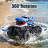 Water,4WD 2.4Ghz 6+ BOBXIN Amphibious Remote Control Shark Monster Truck Squirt All-Terrain Off-Road Waterproof RC Car