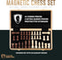 Chess Armory 15 Inch Magnetic Wooden Chess Set, Board Game for Adults & Kids with Extra Queen Pieces & Storage Box