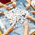 LZYRF 31.5 31.5 Blue and White Chinoiserie Mahjong Mat x in, Traditional Oriental Chinese Mountain Landscape Anti Slip