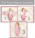 100% 0-3 3 Organic Cotton Swaddle Blanket Baby Girl Infant Sleep Sack Wrap, Adjustable Infant Swaddle Wrap Newborn