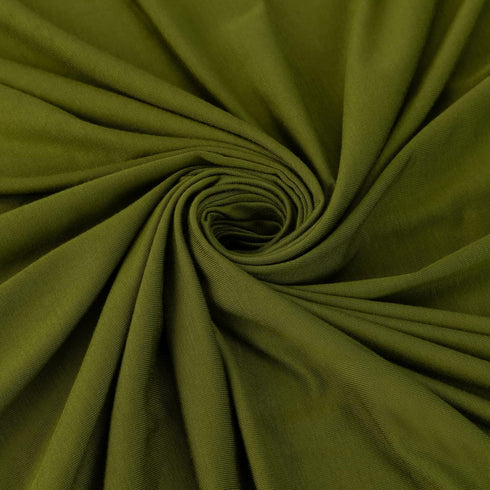 Large Jersey Knitted Swaddle Blanket for Baby, Soft Stretchy Receiving Blanket with Hat, 47 x 47 inches (Olive) BY001