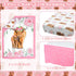 Hahafelt 3 Set Sets Piece Highland Cow Baby Crib Bedding for Baby Girls Pink Floral Nursery Crib Includes Quilt,Fitted