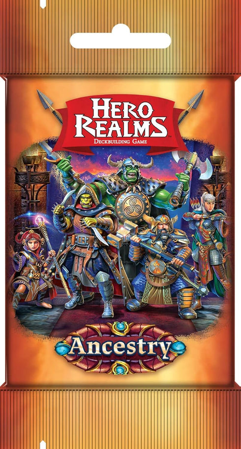 White Wizard Games Hero Realms: Ancestry, Expansion Pack, 20 Cards per Pack, Orange