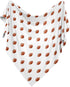 Sweet Jojo Designs Brown and White Football Boy Baby Swaddle Blanket for Infant Newborn Lightweight Jersey Stretchy