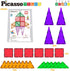 Set 3+ PB24 PicassoTiles Magnet Tile Building Block Magnetic Construction Square Triangle Tiles Toy Kit Sparking