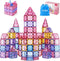 Princess Magnetic Tile Castle - 3D Building Block Set for Kids, Pink Magnetic Building Blocks with Doll, Ages 3-8