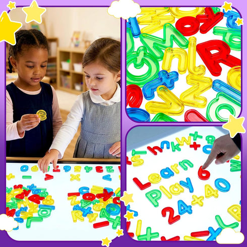 67 Set Counting 3+ Pcs Plastic Practice Transparent Letters and Numbers Include Uppercase Letters Lowercase Letters