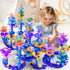 LILYBUDS 97 Pcs 3 Year Old Girl Gifts,Flower Garden Building Toy Set Toddlers