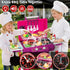 Set, Playset 2-Layer Playset, Kids Kitchen Toy Kids BBQ Grill with Smoke Sound Light, Barbecue Toy with Wheel