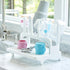 100% countertop PopYum Glacier White Space Saving Drying Rack from Recycled Bottles, for Baby Bottles, Plastic Bags