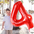 KatchOn Giant Red Number 4 Balloons, 40 Inch, 4th Birthday Balloons for Boys and Girls, Anniversary Decorations