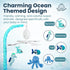 Giggle Babble Ocean Baby Mobile with Music Calming Nautical Crib Mobile with Sea Animals, Soothing Lullabies