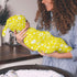 YallLocoMo Personalized Baby Swaddle Blanket for Boys Girls Yellow Bow Heart Rainbow Star Custom Name Receiving Blanket