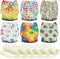 Mama Koala 3.0 Cloth Diapers for Babies, 6 Pack One Size Washable