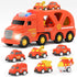 LADFAR Construction Toy Trucks for Boys Girls, with 6 Unique Music & Lights,