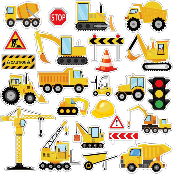 Harloon 500 Pcs Construction Sticker Car Bus Truck Airplane Ship Thick Gel