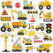 Harloon 500 Pcs Construction Sticker Car Bus Truck Airplane Ship Thick Gel