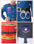 8In1 Set-Astronaut/Police Spooktacular Creations Boys DressUp Costumes, Career RolePlay Muscle Costumes for Hallow Xmas